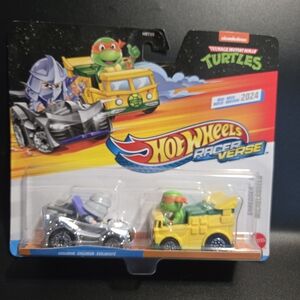 NEW- 2024 Hot Wheels Racer Verse TMNT MICHAELANGELO + SHREDDER Exclusive